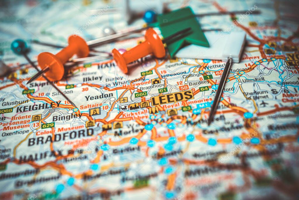 Leeds en el mapa de Europa 2024