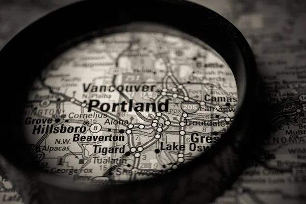 Portland Usa Cestovní Mapa Pozadí — Stock fotografie