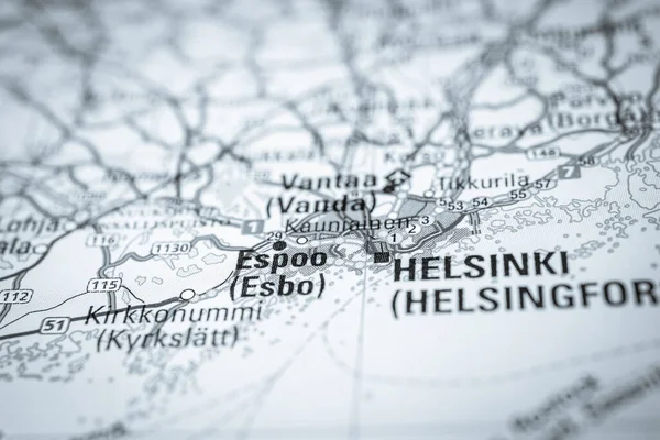 ヘルシンキ ヨーロッパ地図 — ストック写真