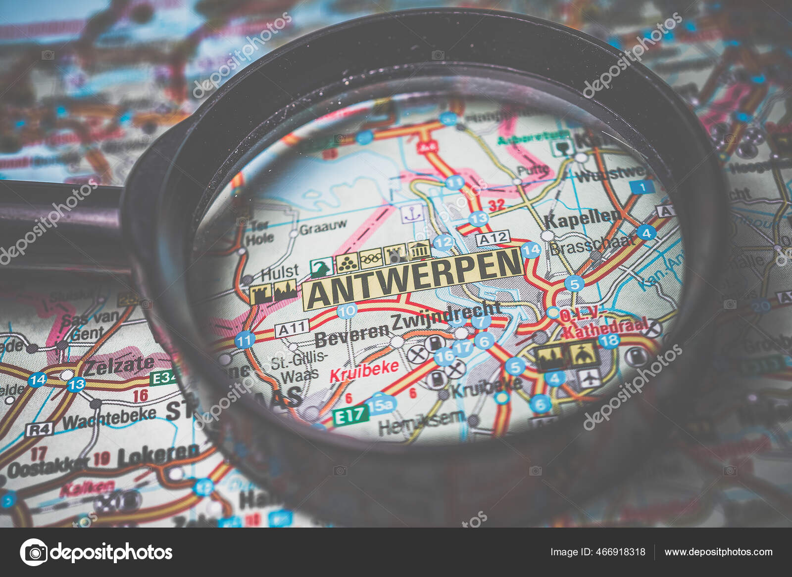 Antwerpen Europe Map Stock Photo by ©aallm 466918318
