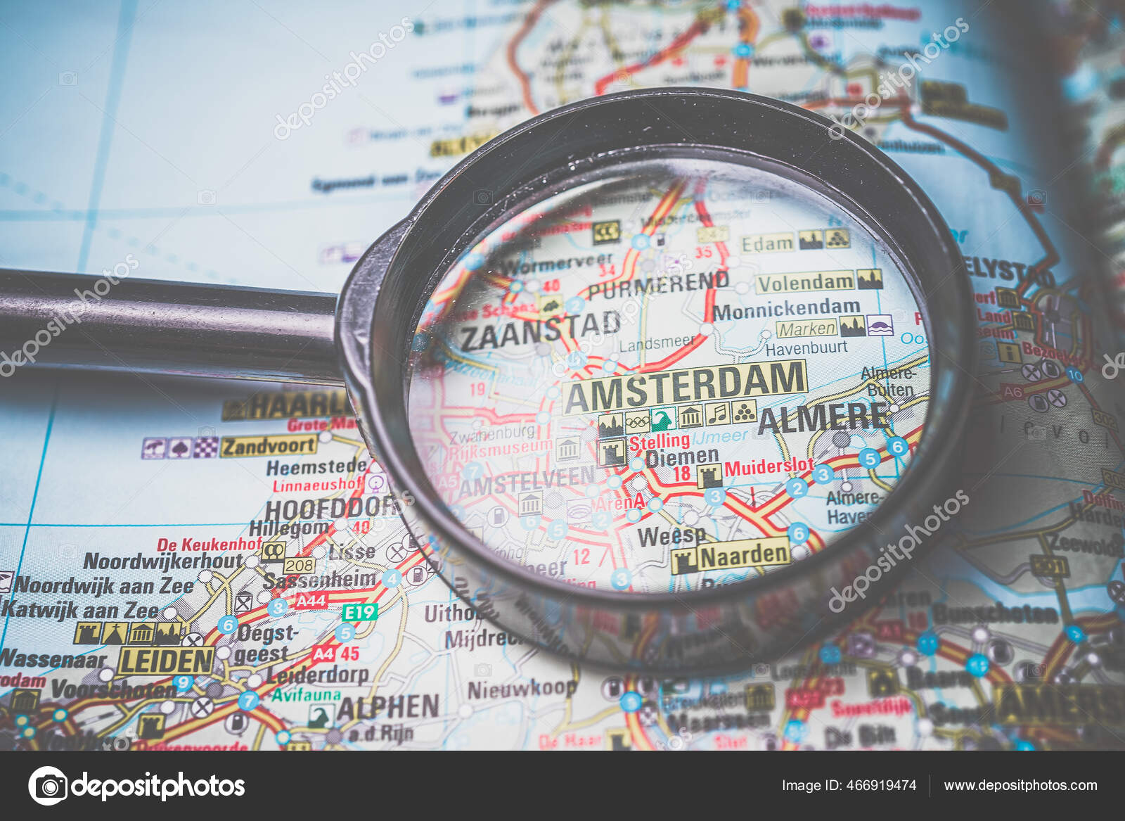 Amsterdam Europe Map — Stock Photo © aallm 466919474