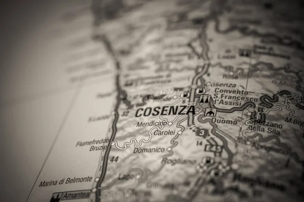 Cosenza Mapa Europa — Foto de Stock