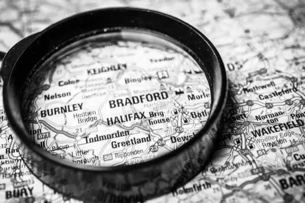 Bradford Kaart Van Europa — Stockfoto