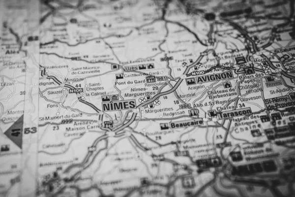 Nimes Europe Map — Stock fotografie