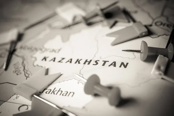 Kazakhstan on map of Europe