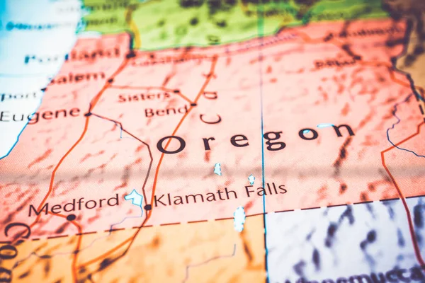 Oregon Mapě Usa — Stock fotografie