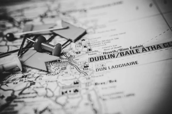 Dublin Mapa Europa — Fotografia de Stock