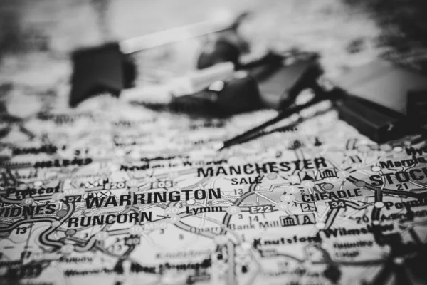 Manchester Sur Carte Europe — Photo