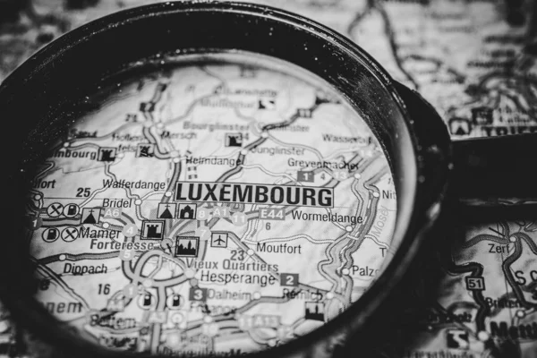Luxemburgo Mapa Europa —  Fotos de Stock