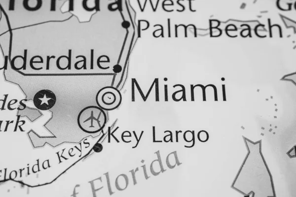 美国地图上的佛罗里达州 — 图库照片