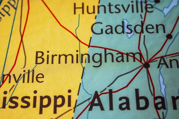 Alabama Mapa Estados Unidos — Foto de Stock
