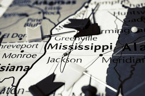 Mississippi Mapě Usa — Stock fotografie