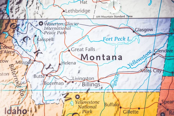 モンタナ州の地図 — ストック写真