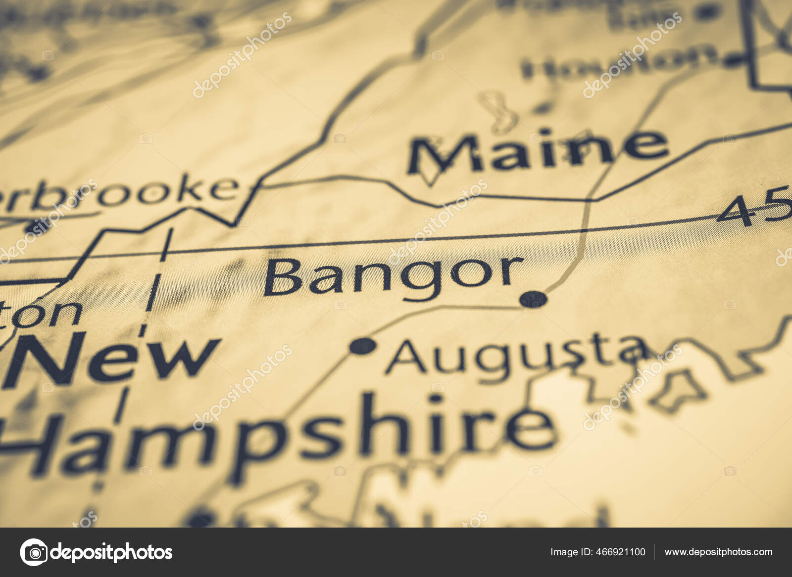 Bangor State Usa Map — Stock Photo © aallm 466921100