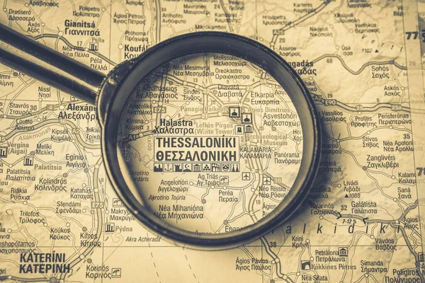 Saloniki Mapie Europy — Zdjęcie stockowe