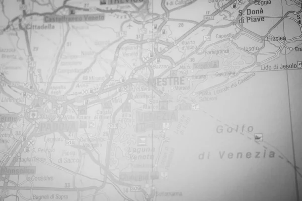Venezia Sulla Mappa Europa — Foto Stock