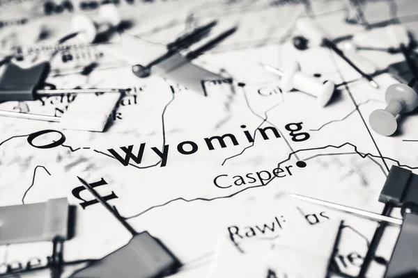 Wyoming Usa Kartan — Stockfoto