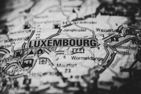 Luxemburgo Mapa Europa —  Fotos de Stock