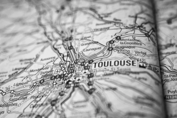 Toulouse Europe Map — Stock Photo, Image