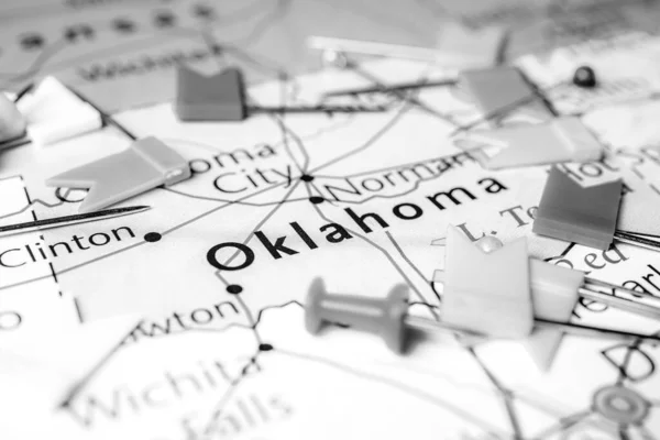 Oklahoma Mapa Eua — Fotografia de Stock