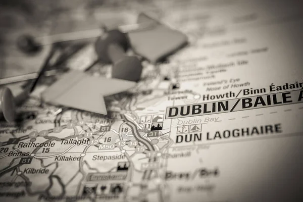 Dublin Mapa Europa — Fotografia de Stock