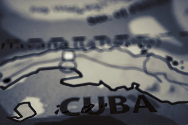 Κούβα Στο Χάρτη Των Ηπα — Φωτογραφία Αρχείου