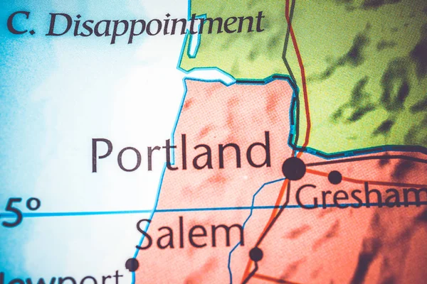 Portland Карте Сша — стоковое фото