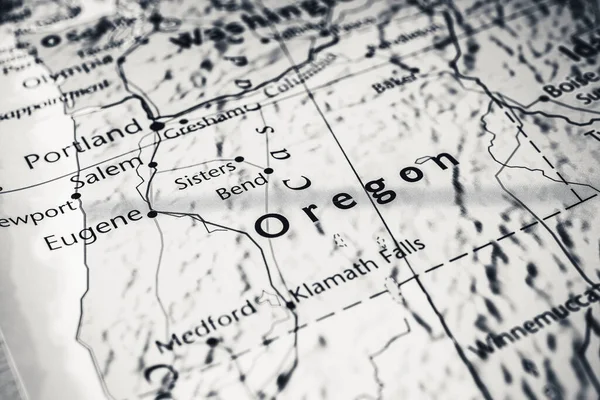 Oregon Mapě Usa — Stock fotografie
