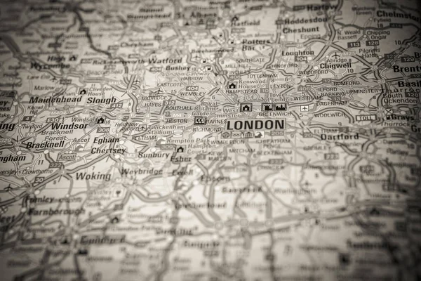 Londýn Mapě Evropa Pozadí — Stock fotografie