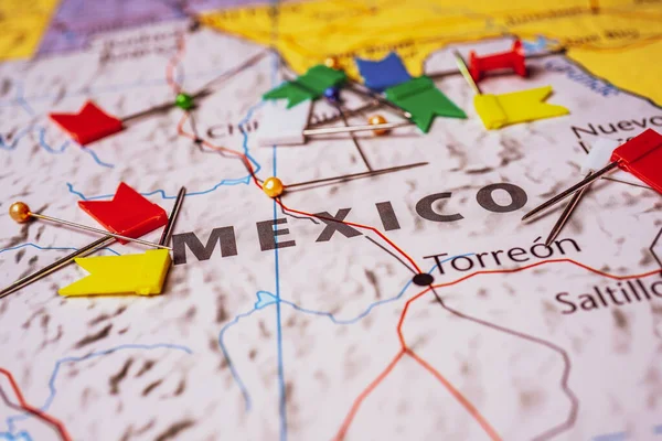 México Mapa América —  Fotos de Stock