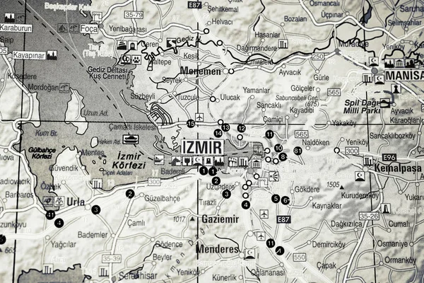 Izmir Kaart Van Europa — Stockfoto