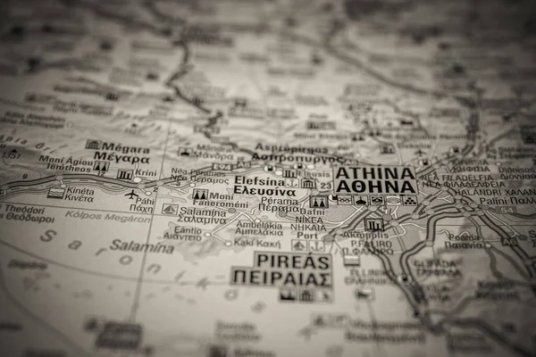 Athina Mapě Evropy — Stock fotografie