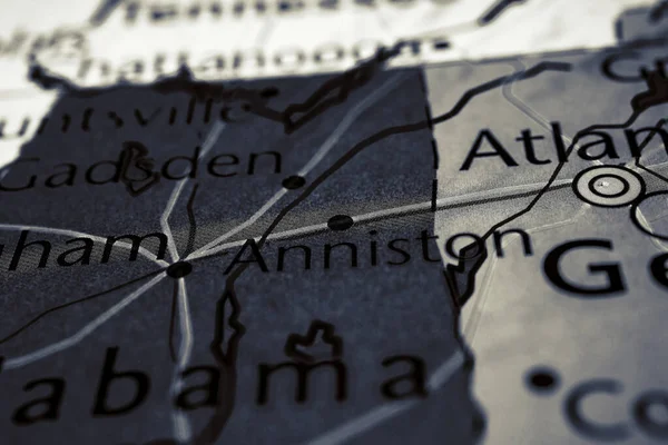 Alabama Mapě Usa — Stock fotografie