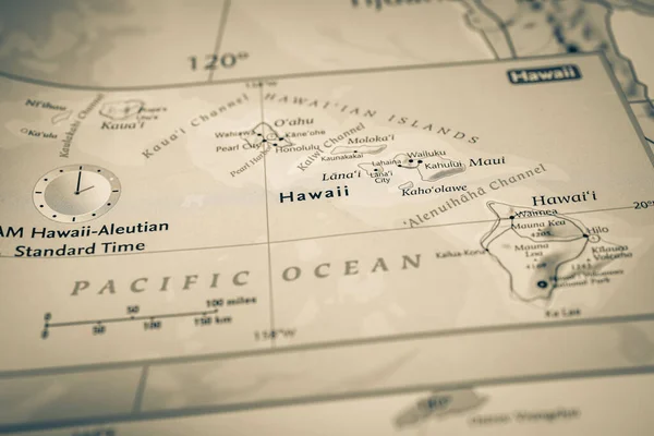 Hawaii on the map of USA