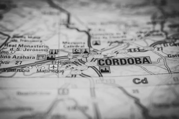 Cordoba Europe Map — Stock Photo, Image