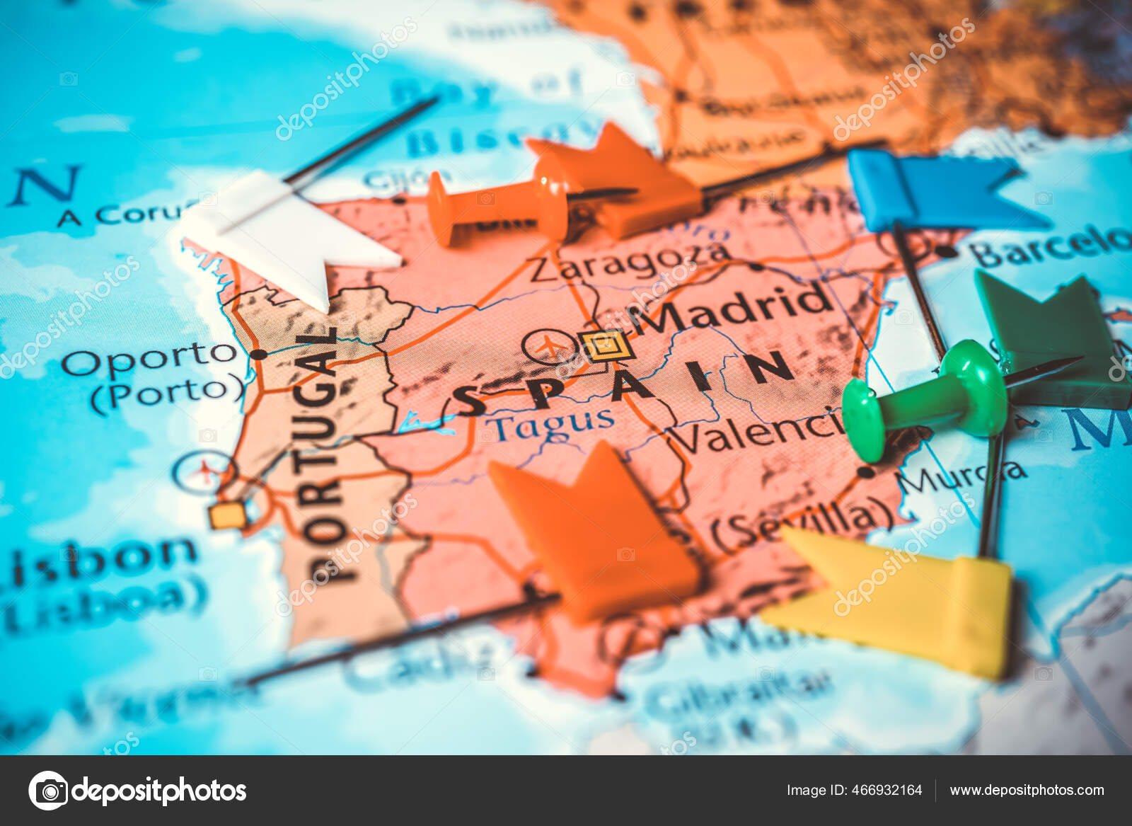 Mapa De Espanha E De Portugal - Fotografias de stock e mais