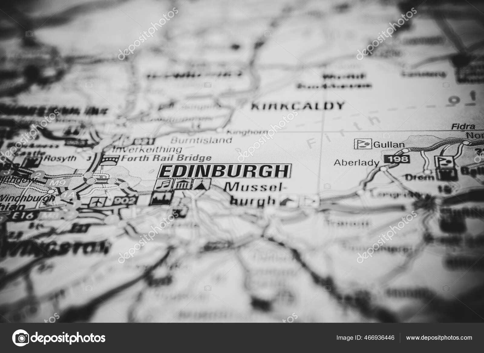 Edinburgh Map Europe Background Stock Photo by ©aallm 466936446
