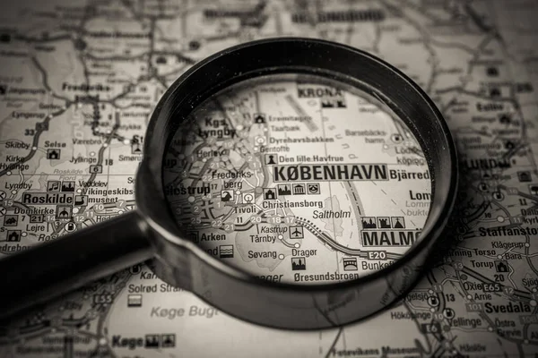 Kobenhavn Sur Carte Europe — Photo