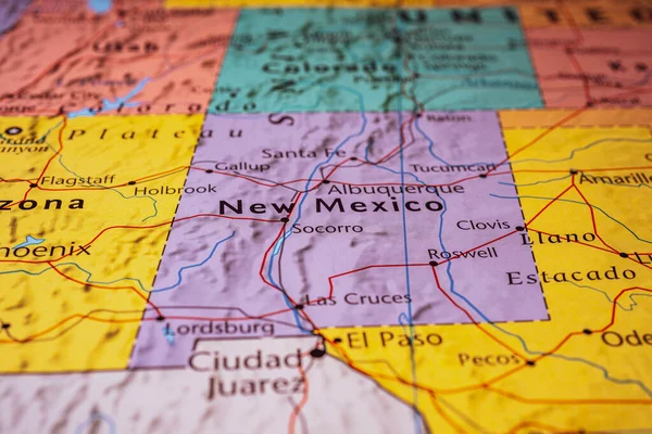 Nuevo México Mapa Estados Unidos — Foto de Stock