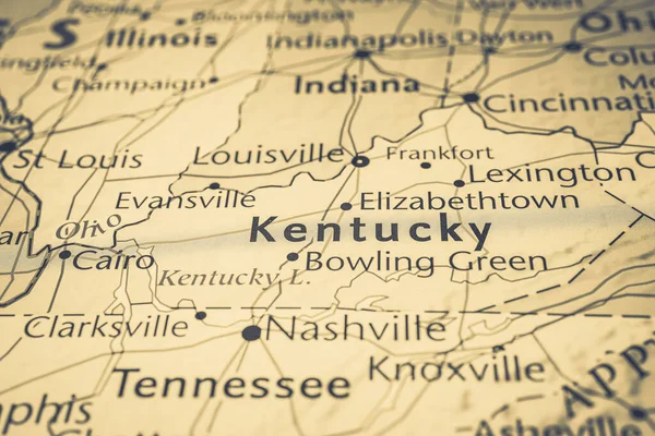 Kentucky Usa Kartan — Stockfoto