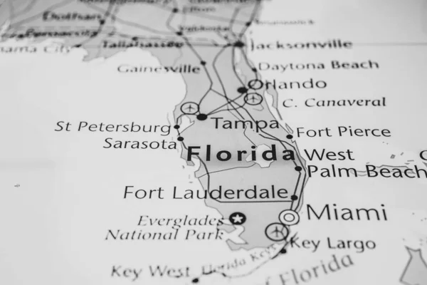 Floride Sur Carte États Unis — Photo