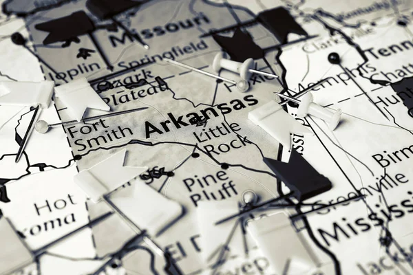 Arkansas Mapa Estados Unidos — Foto de Stock