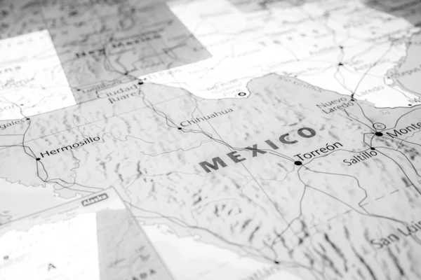 Μεξικό Στο Χάρτη Της Αμερικής — Φωτογραφία Αρχείου