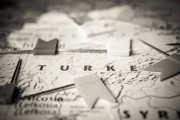 Turchia Sulla Mappa Dell Europa — Foto Stock