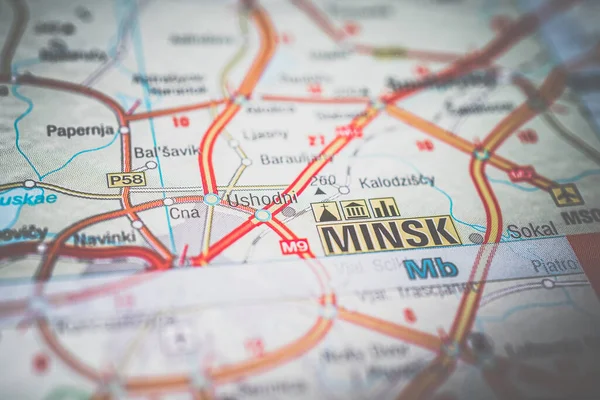 Minsk on the Europe map