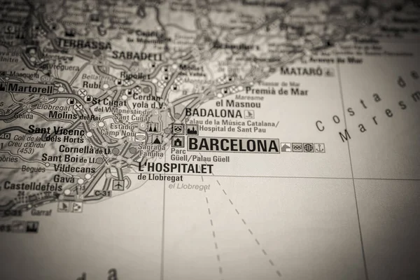 Barcelona Europe Map — Stock Photo, Image