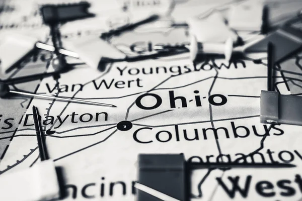 Ohio Estado Mapa —  Fotos de Stock