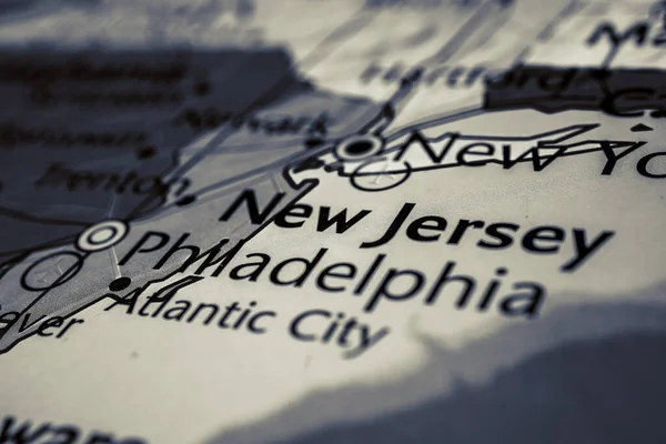 Nueva Jersey Mapa Estados Unidos — Foto de Stock