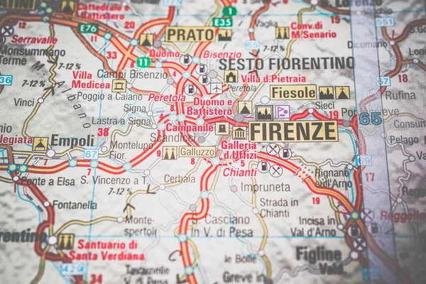 Florencia Mapa Europa — Foto de Stock