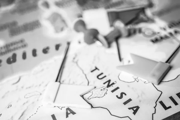 Tunísia Mapa Europa — Fotografia de Stock